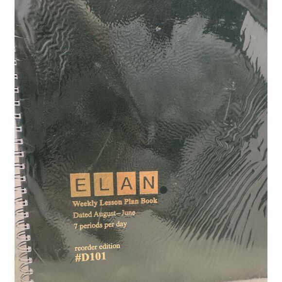 Elan Weekly Lesson Plan Book Dated August-June 7 Periods Per Day Reorder Edition - Picture 3 of 5